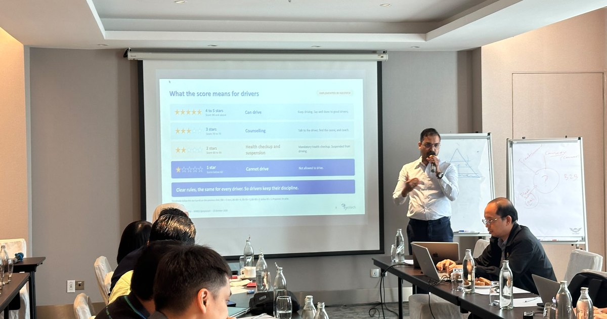 We presented driver safety at the MIROS symposium